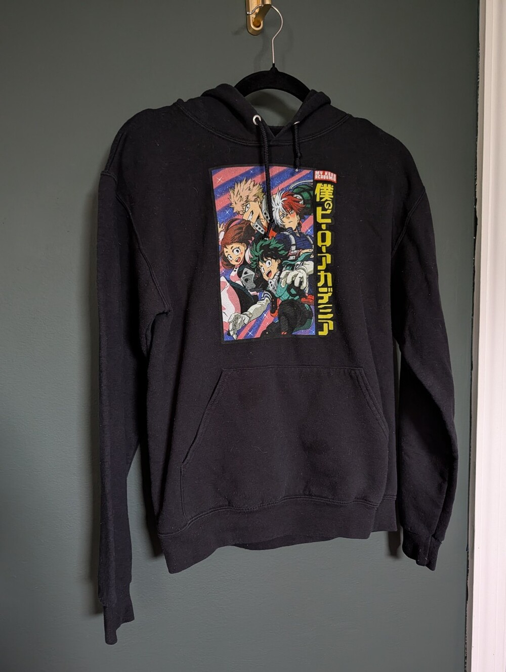 My Hero Academia Black Graphic Pullover Hoodie